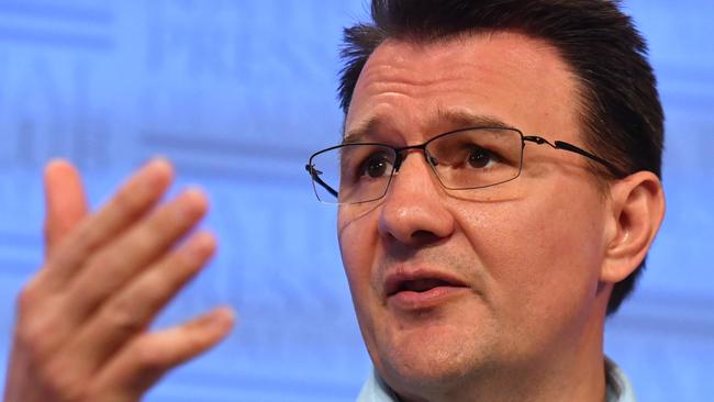 Australian Federal Police (AFP) Commissioner Reece Kershaw at the National Press Club in Canberra, February, Wednesday 19, 2020. (AAP Image/Mick Tsikas) NO ARCHIVING