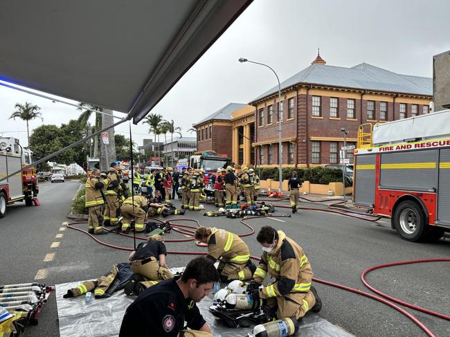 At least six Queensland Fire and Emergency Service Crews were called to 65 Victoria St, Mackay, on Thursday, March 28, 2024. Picture: QFES Facebook