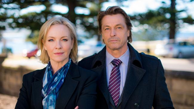 STRICTLY EMBARGOED to February 22, 2015 SUNDAY TV GUIDES FIRSTUSE: Peter O'Brien and Rebecca Gibney in Winter. Picture: Supplied by Channel Seven