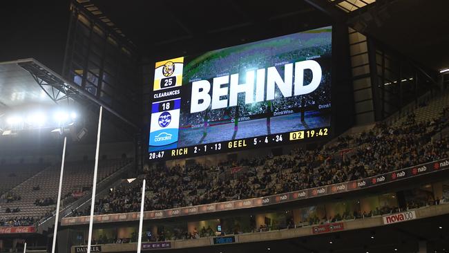 The score review didn’t go the Tigers’ way. Pic: AAP