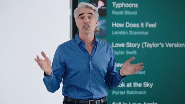 Apple senior vice president of software engineering Craig Federighi did most of the talking at Apple’s keynote event.