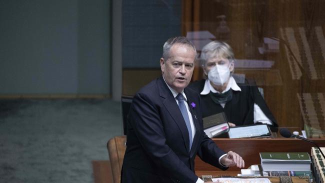 Bill Shorten during Question Time in the House of Representatives in Parliament House in Canberra. Picture: NCA NewsWire / Gary Ramage