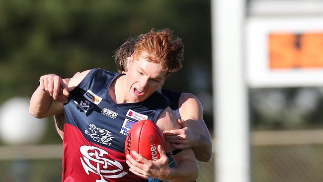 Noah Walsh kicked seven goals for Sandhurst in a large win over Maryborough. Picture Yuri Kouzmin