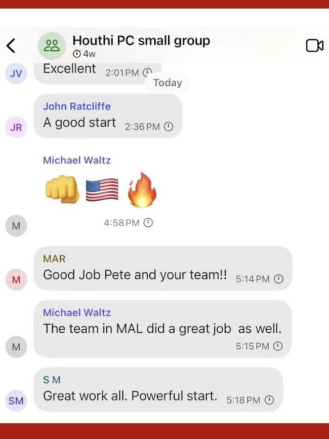 Mike Waltz posted emojis including a fist.