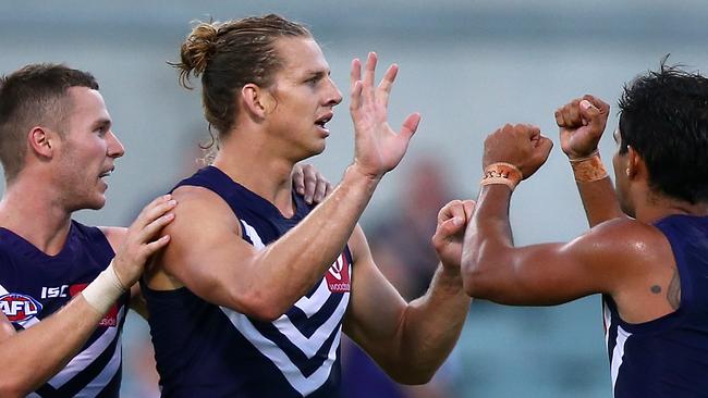 Nat Fyfe booted two and was back to his best. Picture: Getty Images