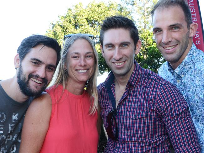 Pocai Alnida, Sandra Paley, David Wilton, Mark Bannister at launch of Bleach Festival at Arts Centre Gold Coast, Broadbeach. Picture: Regina King