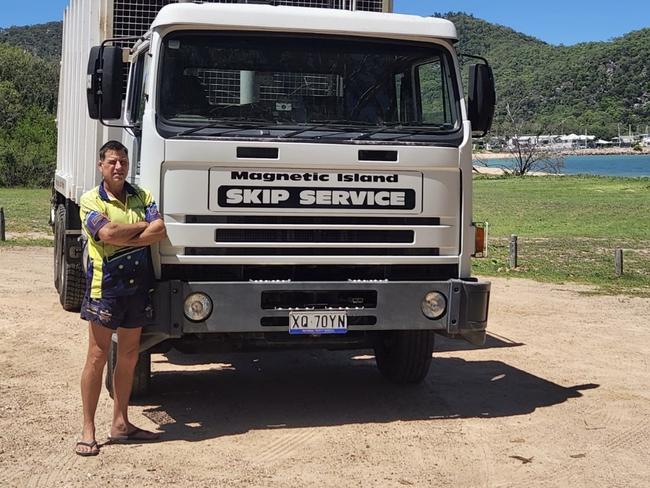 Magnetic Island Skip Service owner operator Brett Barrett.