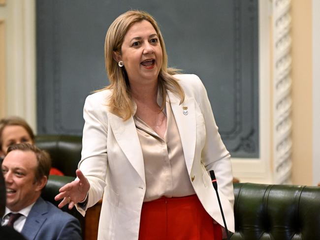 Queensland Premier Annastacia Palaszczuk was questioned about the Public Sector Commission report in parliament in Brisbane on Thursday. Picture: Dan Peled / NCA NewsWire