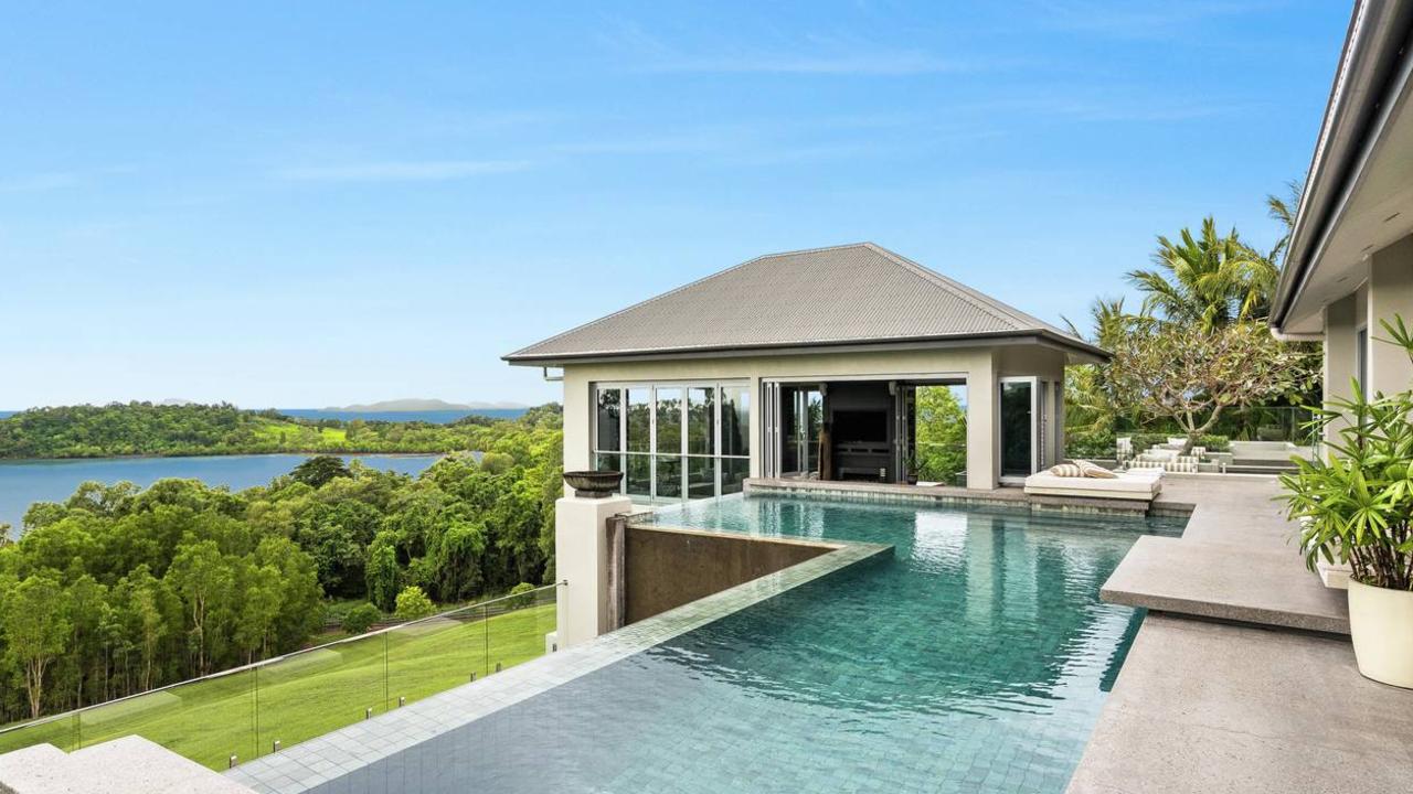 The top price at Mission Beach in 2021 was an eye-watering $8m for the spectacular beachfront estate Villa Be at 8 Explorers Drive in the exclusive gated Lugger Bay estate. Picture: supplied.