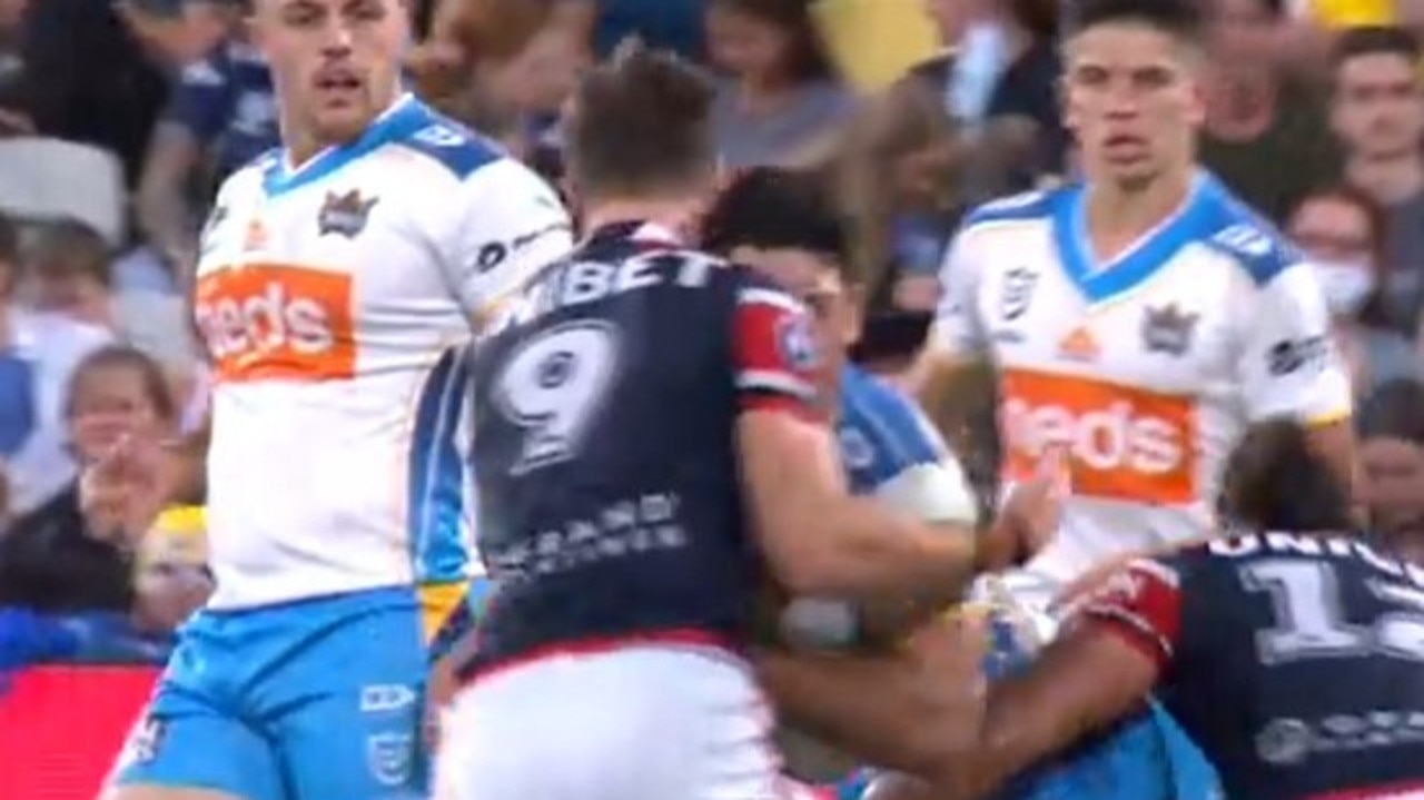 The Verrills hit in question. Photo: Fox Sports