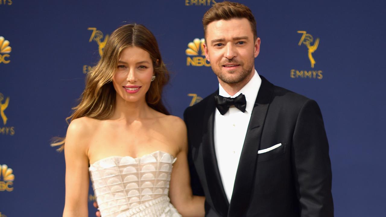 Biel and Timberlake at the 2018 Emmys. Picture: Matt Winkelmeyer/Getty Images