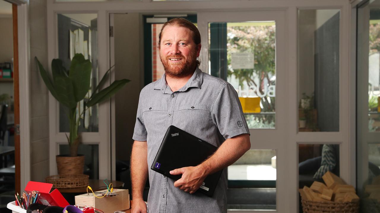 Digital technologies teacher David Titherley at Waimea Heights Primary School in Sandy Bay Tasmania. Picture: Nikki Davis-Jones