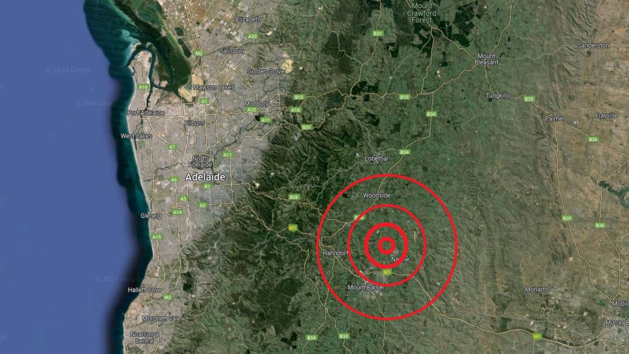 The earthquake was felt in Adelaide. Picture: Google.