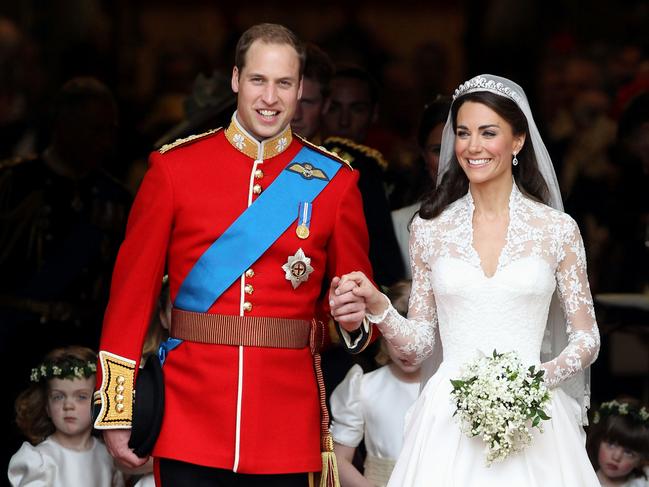 The Duke and Duchess of Cambridge following their marriage at Westminster Abbey in 2011. Picture: Chris Jackson/Getty Images