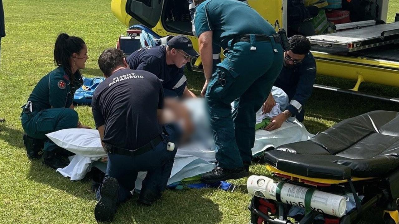 A man was flown to the Sunshine Coast for treatment after being thrown from his horse while riding at a private Wolvi property on Monday, January 21, 2025. Pics: LifeFlight