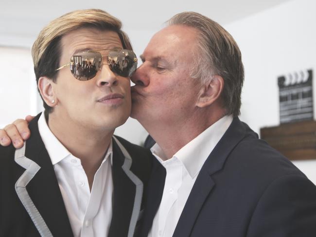 Yiannopoulos met with Mark Latham while in Sydney last year. Picture: Nathan Richter