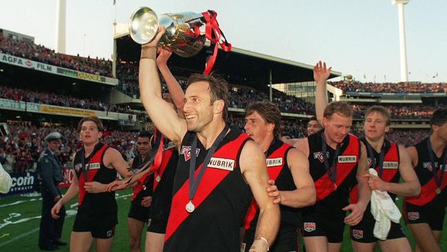 Tim Watson with the 1993 AFL Premiership cup.