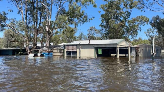 Flood damage at Swan Reach, SA. Picture: Supplied/Joel Eglinton