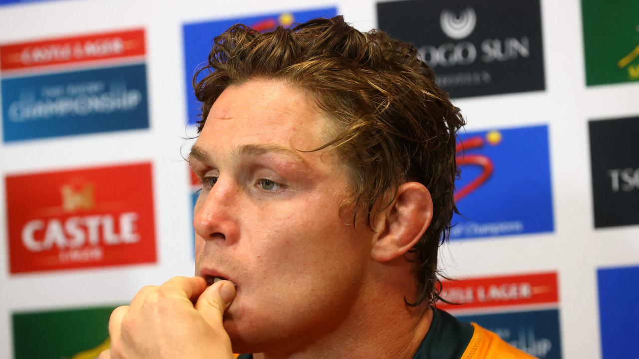 Michael Hooper will captain the Wallabies for a record 60th time in Australia’s Rugby Championship battle with South Africa on Saturday night. Picture: Patrick HAMILTON / AFP