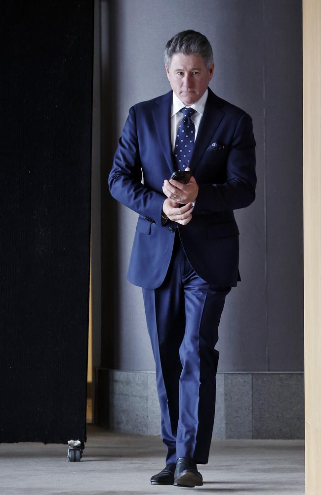 Former Nine CEO Mike Sneesby outside the ballroom lounge at Royal Randwick Racecourse on The Big Dance race day on Tuesday. Picture: Sam Ruttyn