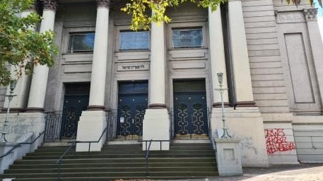 South Yarra's Toorak Shule was targeted by anti-Semitic vandals.