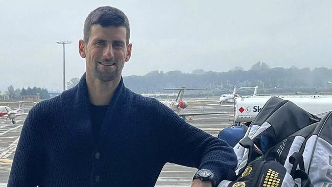 Novak Djokovic in his Instagram post.