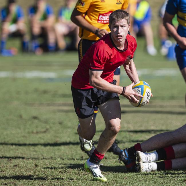 George Hales for Terrace in Toowoomba Grammar School 1st XV against St Joseph's College, Gregory Terrace 1st XV Round 6 GPS Queensland Rugby at TGS Old Boys Oval, Saturday, August 17, 2024. Picture: Kevin Farmer