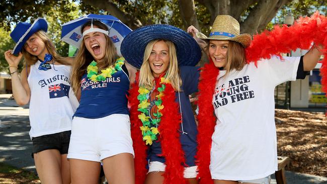 Revellers in Fremantle yesterday. Picture: Colin Murty