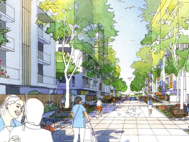Concept art of the proposed Canterbury Leagues Club redevelopment in Liverpool. Picture: GAT & Associates