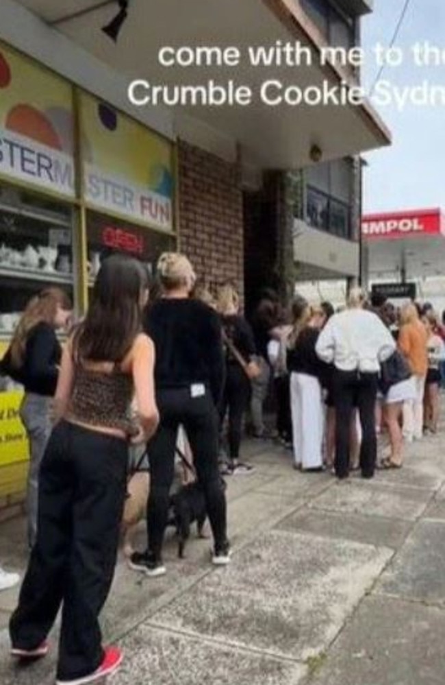 Sydneysiders queued up outside the pop up. Picture: TikTok