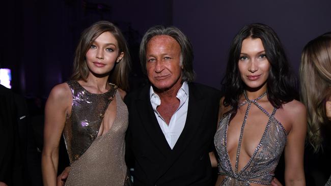 Gigi Hadid, Mohamed Hadid and Bella Hadid attend the Victoria's Secret After Party. Picture: Getty.