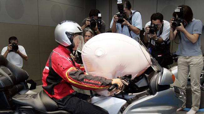 The Honda Goldwing airbag was big news when introduced in 2005. Picture: Supplied.