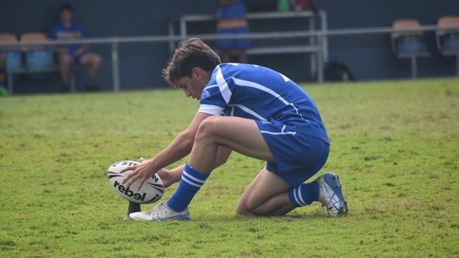 Peninsula versus Wide Bay, 16-18 years boys, at the Queensland School Sport rugby league state championships at Marley Brown Oval, Gladstone, on May 17, 2025. Photo: Pam McKay