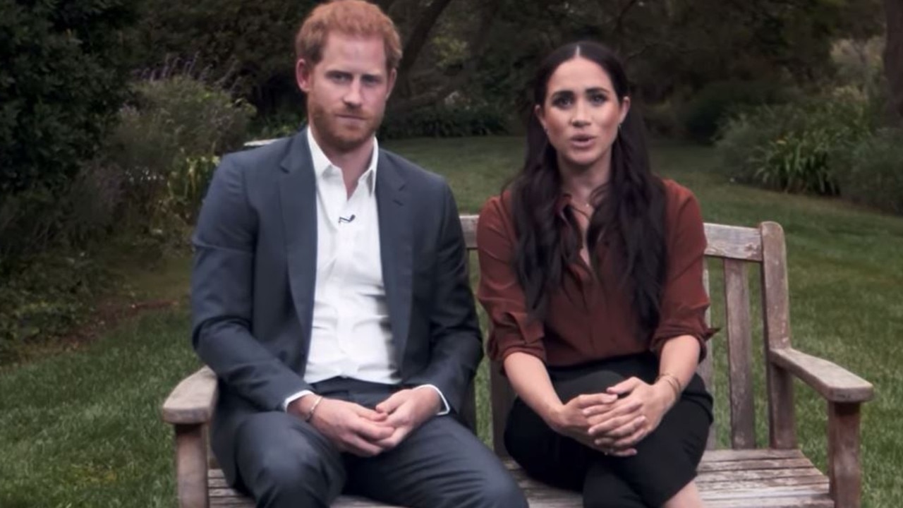 Harry and Meghan have appeared in a number of video summits from their Santa Barbara mansion lately, including a controversial televised Time 100 special. Credit: Time