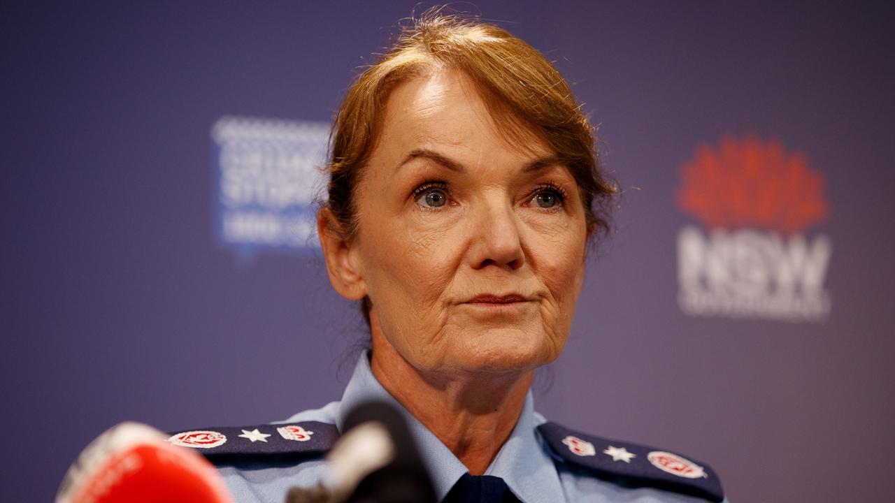 NSW Police Commissioner Karen Webb announced on Tuesday that White had been fired. Picture: NewsWire / Nikki Short