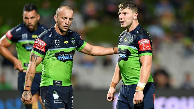 Josh Hodgson has defended George Williams after the halfback was the released by the Raiders. Picture: Gregg Porteous/NRL Photos