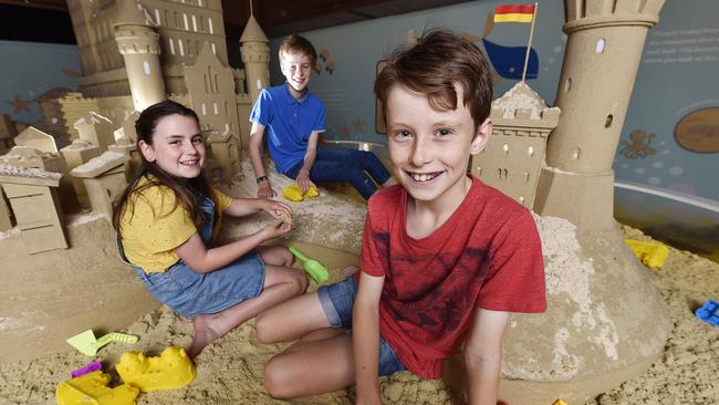 Anthony Williams, Matilda Ritchie and Sam Bisignano at Sand in the City. Picture: Alan Barber