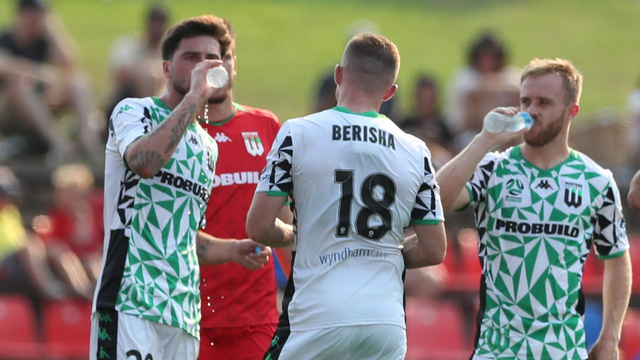 Play was halted every 15 minutes for drinks on a sweltering afternoon in Newcastle.