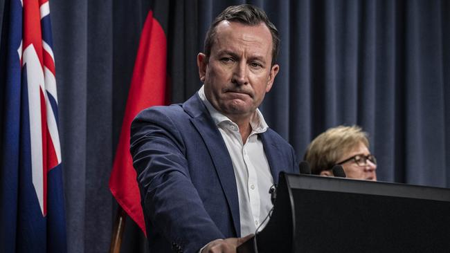 Mark McGowan said the tough decision was made following the advice of the chief health officer. Picture: NCA NewsWire/Tony McDonough