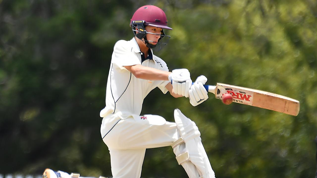 Brisbane State High batsman Jem Du. Picture, John Gass