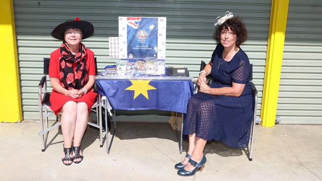 BAIRNSDALE, AUSTRALIA – MARCH 22 2024 Alison Goetz and Tanya Rock attend the Bairnsdale Cup race day. Picture: Brendan Beckett