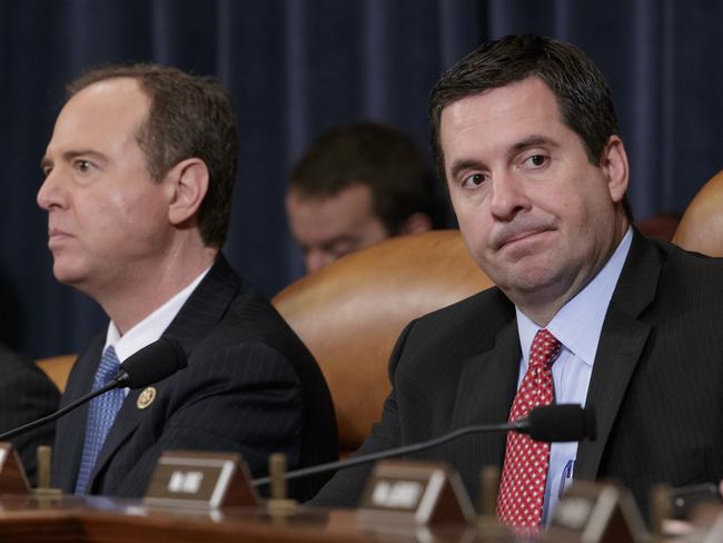 House Intelligence Committee Chairman Republican Devin Nunes and the committee's ranking member Democrat Adam Schiff. Picture: AP