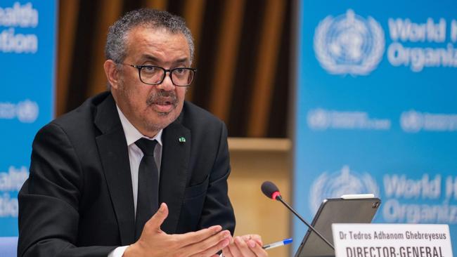 Get the ball rolling: WHO chief Tedros Adhanom Ghebreyesus. Picture: AFP