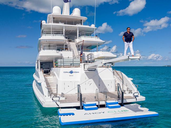 EMBARGO FOR THE RICH LIST 24 MARCH 2023. FEE MAY APPLY. Ian Malouf on a yacht in the Bahamas. Photo: Ahoy Club/Supplied