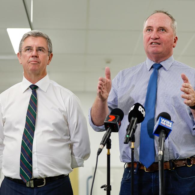 Deputy Prime Minister Barnaby Joyce joined Colin Boyce and Regional Health Minister Dr David Gillespie at CQU earlier this week. Picture: Supplied