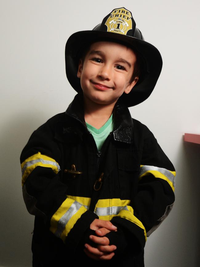 Firefighter for the day Logan Gore, 3.