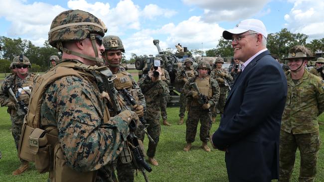 Scott Morrison’s announcement of a $747m upgrade of training ranges in the Territory is a good start to building up our defence presence and infrastructure in northern Australia. Picture Adam Taylor/PMO