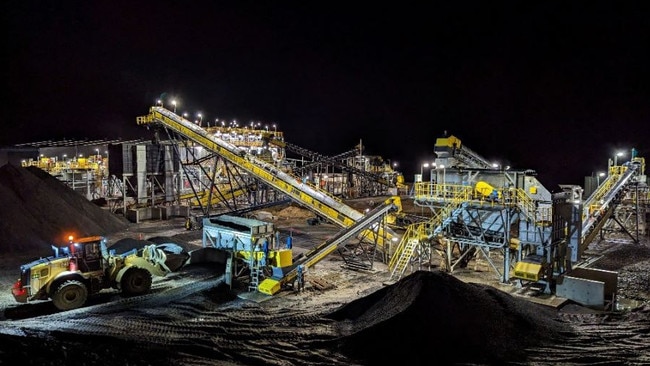 Night shift operations at King Island's revived Dolphin Tungsten Mine. Picture: Group 6 Metals