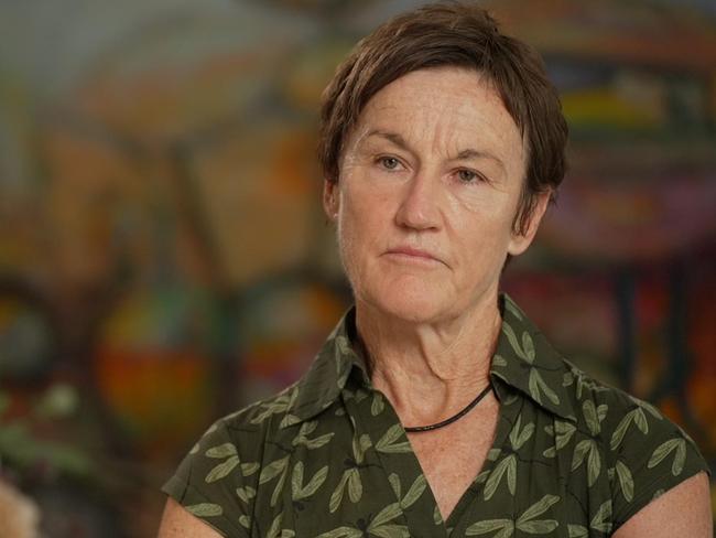 Former NT Children's Commissioner and NT Police officer, Colleen Gwynne in Darwin in March 2025, speaking about the emotional toll she lives with after the secret police investigation and failed abuse of office prosecution launched against her. Picture: Simon Manzie