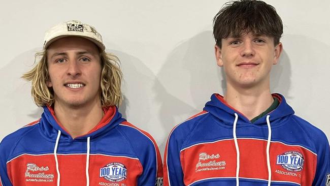 Jace Daris (left) has been a standout for Christies Beach this year. Picture: Myponga-Sellicks Football Club